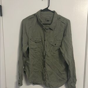 Olive Green Button Down